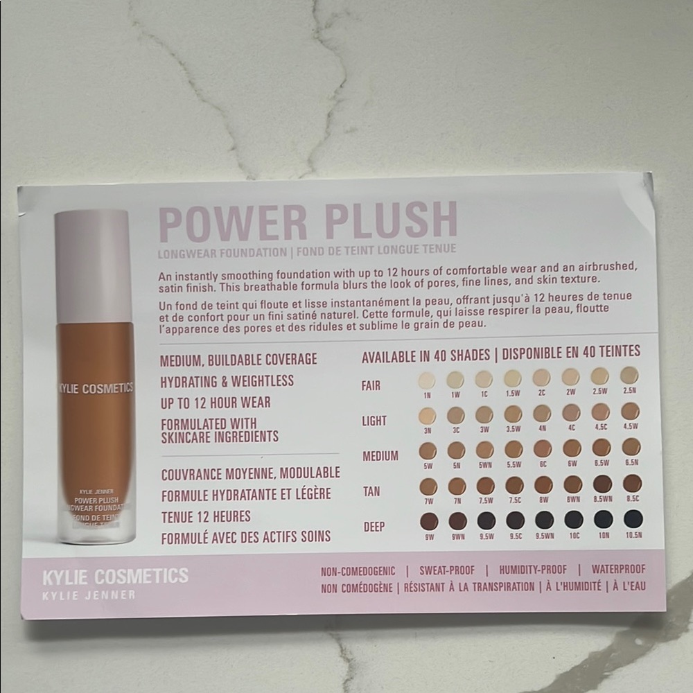 Kylie Cosmetics Brown Foundation Power Plush